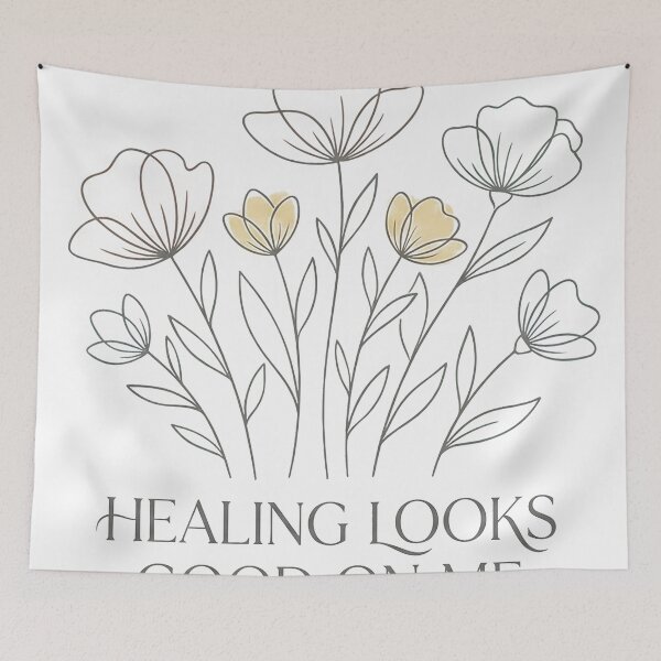 Item preview, Healing Looks Good On Me | Soft Pastel Flowers & Recovery Quote designed and sold by Tamer ⭐⭐⭐⭐⭐.