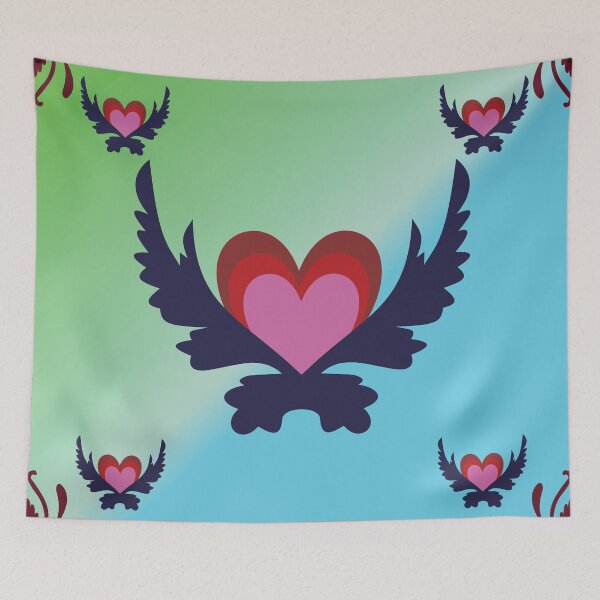 Item preview, Flying Heart of Positive Energy designed and sold by OIL Pattern Design .