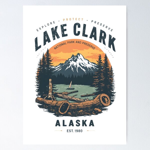 Item preview, Lake Clark National Park - Alaska  designed and sold by GoodOldVintage.