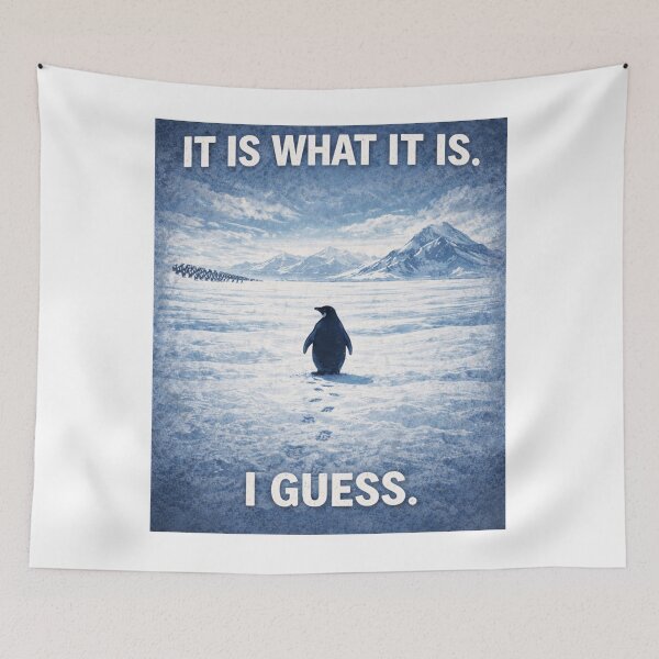 Item preview, Penguin Going His Own Way – Cinematic Funny Penguin Art designed and sold by Wear Sculpt.