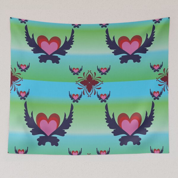 Item preview, Heart Wings Spreading Happiness designed and sold by OIL Pattern Design .