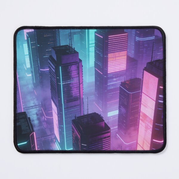 Artikelvorschau, Neon Cyberpunk City in the Fog entworfen und verkauft von ProfeSzynal.