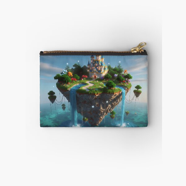 Item preview, Floating Fantasy Castle Island with Waterfalls - Minecraft Art designed and sold by athanasioungr.