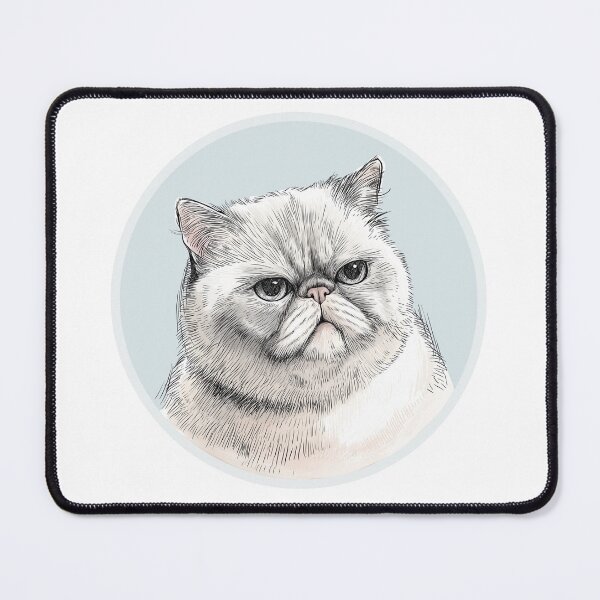 Item preview, Exotic Shorthair Cat – Cute Chubby Face Illustration designed and sold by NektarWorld.