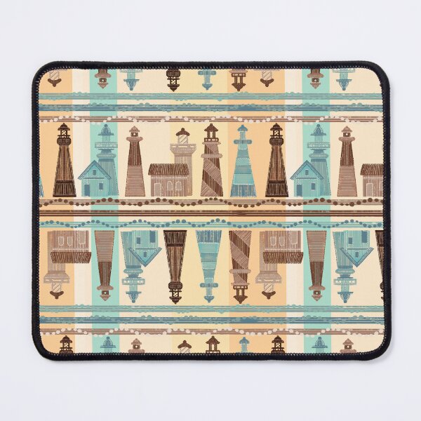 Item preview, Lighthouse Array Coastal Array pattern print, nautical seashore surface pattern designed and sold by EmmaSB-Designs.