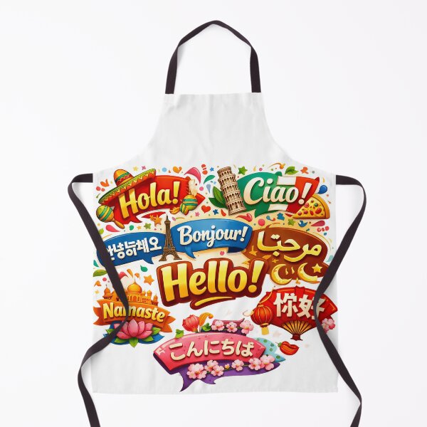 Item preview, Global Hello - Multilingual Greetings & World Landmarks Art designed and sold by Crown & Claw.