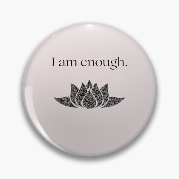 Aperçu de l'œuvre « Je suis suffisant(e). » Affirmation avec le lotus créée et vendue par WookyPrayer.