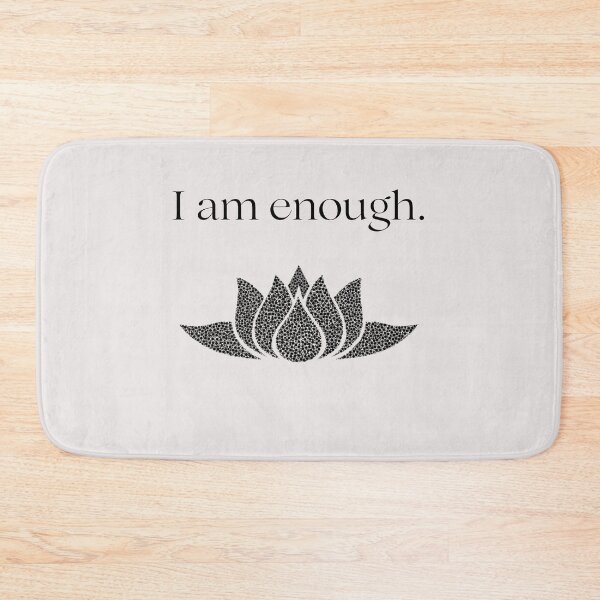 Aperçu de l'œuvre « Je suis suffisant(e). » Affirmation avec le lotus créée et vendue par WookyPrayer.