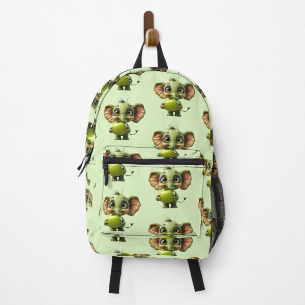Item preview, Cute Baby Green Elephant Holding Apple designed and sold by ValeriValera.