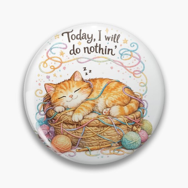 Item preview, Today I Will Do Nothing Cute Sleeping Cat designed and sold by Clickcreations.
