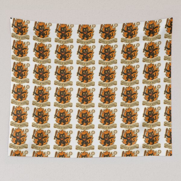 Item preview, Afraid of Baseball - Vintage Scared Cat Sticker designed and sold by ARTGENERATESART.