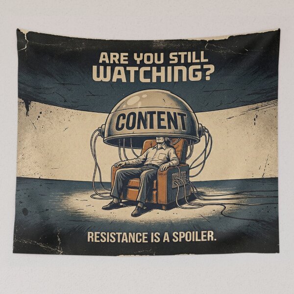 Item preview, Retro-Futuristic Media Control Satire in a Dystopian Sci-Fi Setting designed and sold by SavinMercantile.