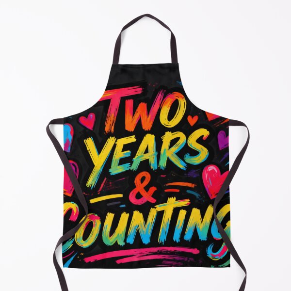 Item preview, Two Years and Counting Anniversary Heart Design on Black designed and sold by FreeFromDefault.