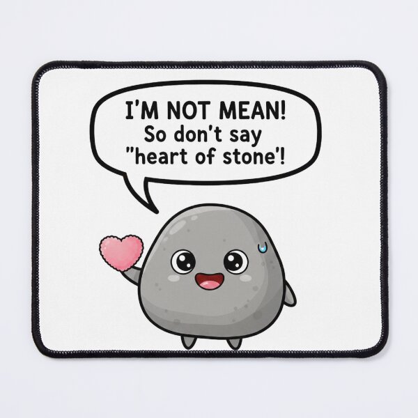 Item preview, Cute Gentle Stone Holding A Pink Heart designed and sold by ToonyTeez.