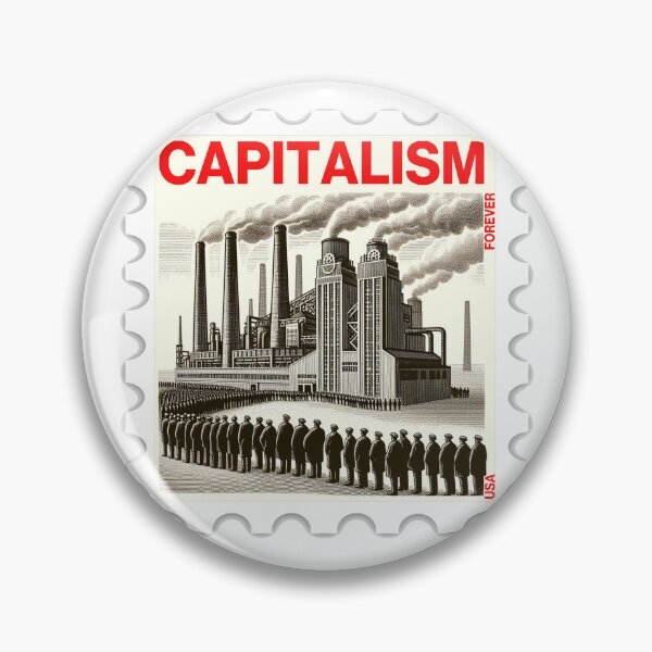 Item preview, Capitalism Forever (Stamp Design) designed and sold by DiamondSkyShirt.