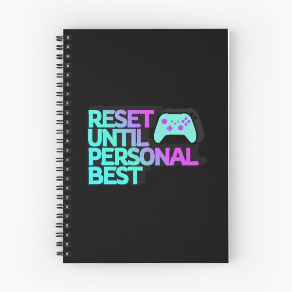 Item preview, Reset Until Personal Best – Modern Color Gamer Quote Design designed and sold by PHRASEandSTYLE.