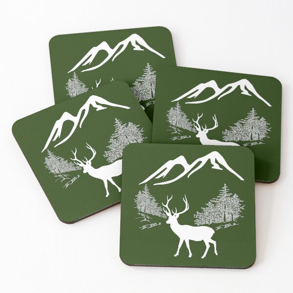 Item preview, Buck Mule Deer With Trees And Mountains In The Background  designed and sold by Oaks Creations.