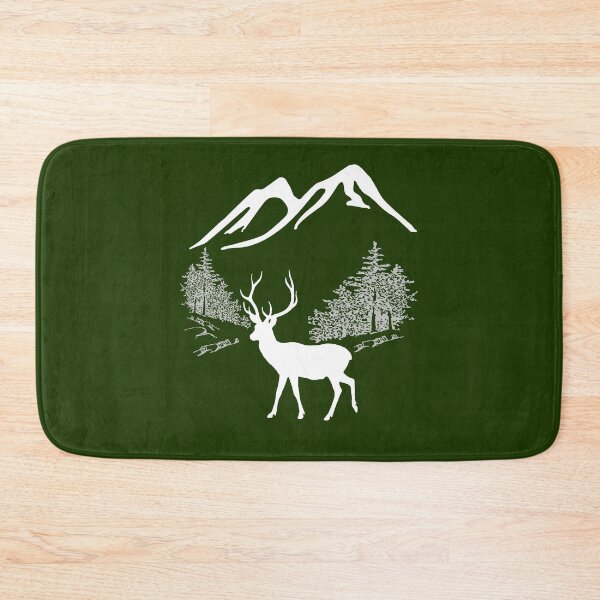 Item preview, Buck Mule Deer With Trees And Mountains In The Background  designed and sold by Oaks Creations.