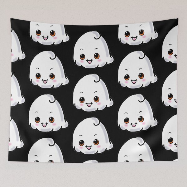 Item preview, Cute baby ghost Halloween cutie marshmallow face designed and sold by hollycooper.