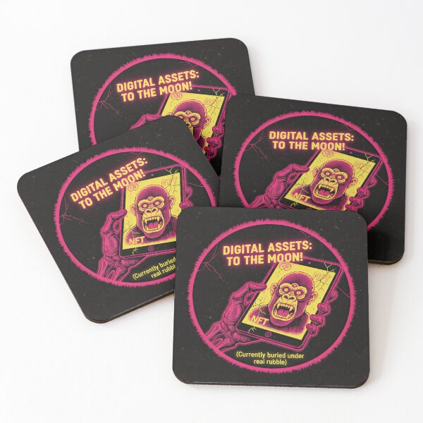 Item preview, Retro-Futuristic Satire on Digital Assets, Speculation, and Tech Hype designed and sold by SavinMercantile.
