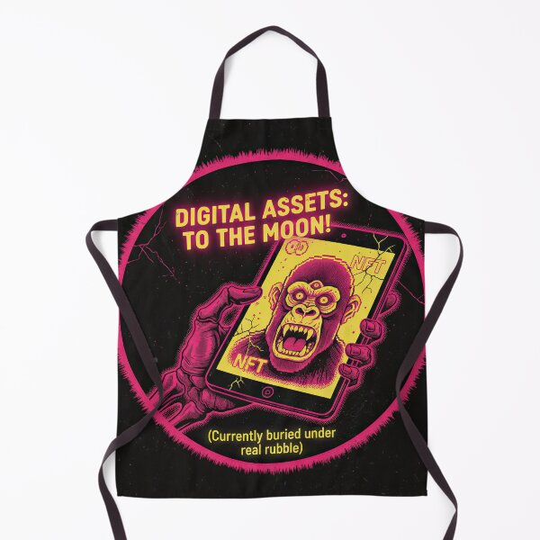 Item preview, Retro-Futuristic Satire on Digital Assets, Speculation, and Tech Hype designed and sold by SavinMercantile.