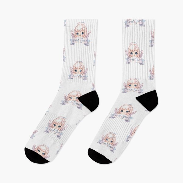 Item preview, Saved by Grace – Kawaii Angel Girl Christian Design designed and sold by Illustrated Faith.