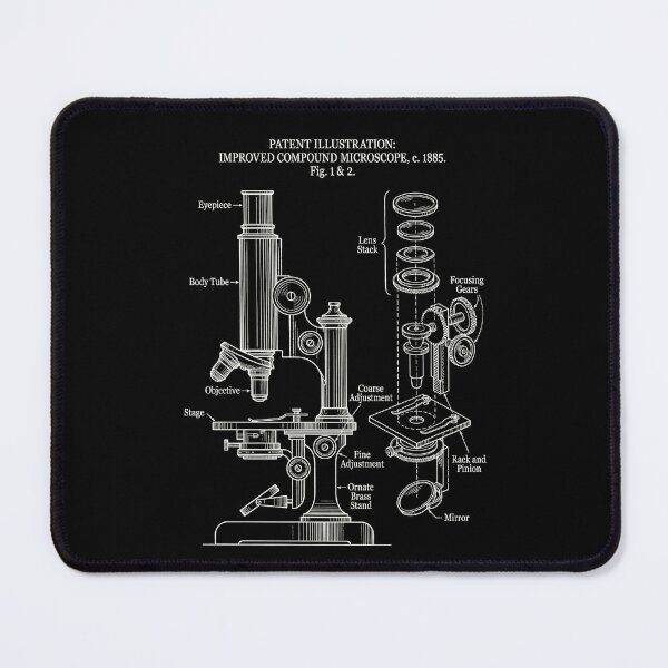 Item preview, Vintage Patent: Compound Microscope (1885) - Exploded View Schematic designed and sold by DraftGear.