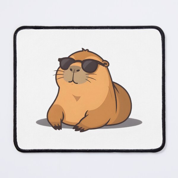 Item preview, Cool Capybara Sticker – Relaxed Rodent with Sunglasses Cartoon Design designed and sold by StickerNexa.