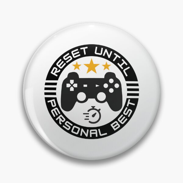 Item preview, Reset Until Personal Best – Speedrunning Emblem Controller Design designed and sold by PHRASEandSTYLE.