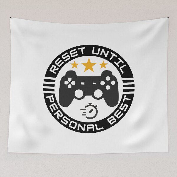 Item preview, Reset Until Personal Best – Speedrunning Emblem Controller Design designed and sold by PHRASEandSTYLE.