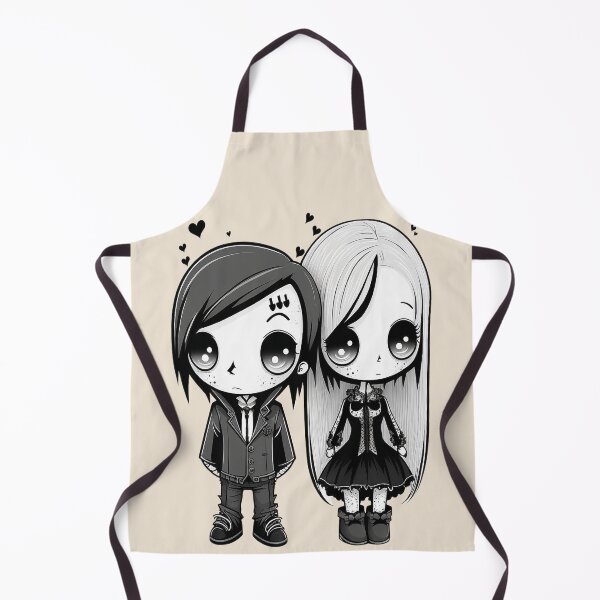 Item preview, Emo Goth Couple Floating Hearts designed and sold by BetOova.