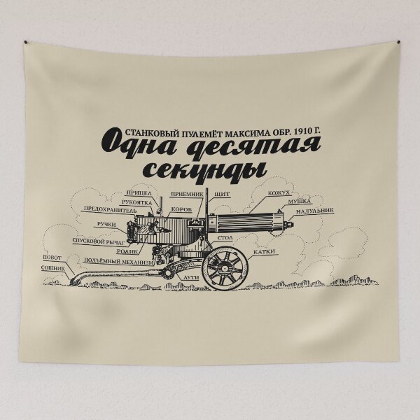 Item preview, Russian Mounted Maxim Heavy Machine Gun Model 1910 Diagram Infographic designed and sold by MilitaryMart.