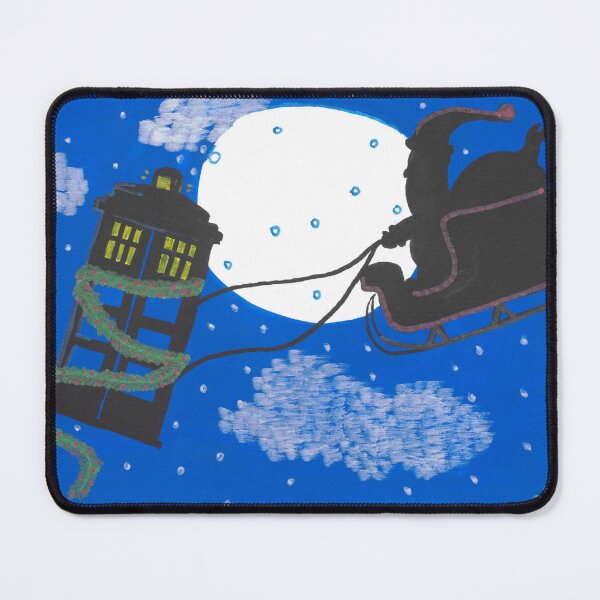 Item preview, Big Blue Box Christmas Sleigh designed and sold by PaintingPositives.