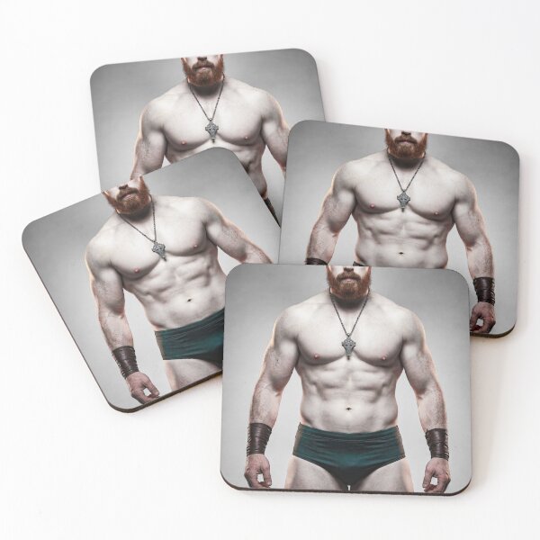 Item preview, Bearded Bodybuilder in Green Trunks designed and sold by Atlas Kai.