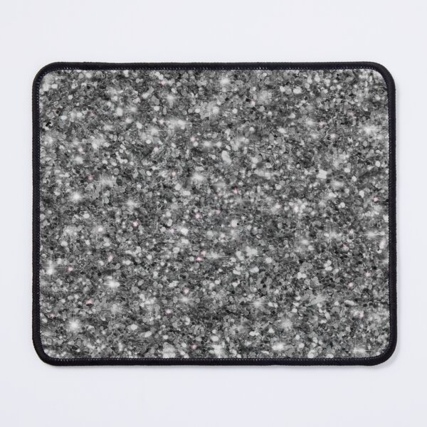 Item preview, Silver white black sparkle glitter glam pattern designed and sold by hollycooper.