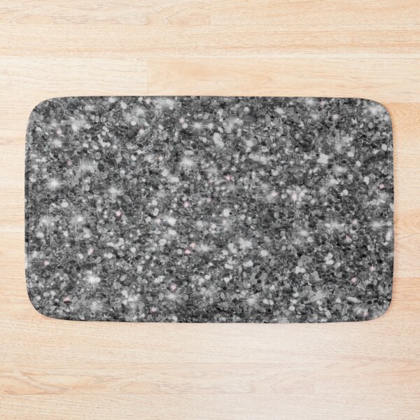 Item preview, Silver white black sparkle glitter glam pattern designed and sold by hollycooper.