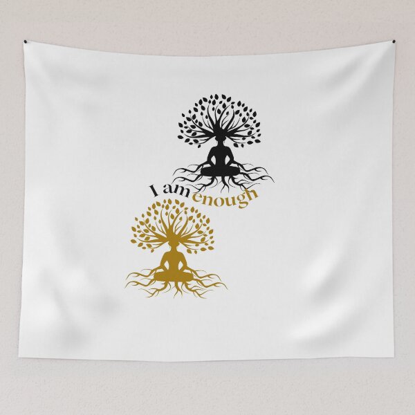 Item preview, "I am enough." Affirmation with Tree designed and sold by WookyPrayer.