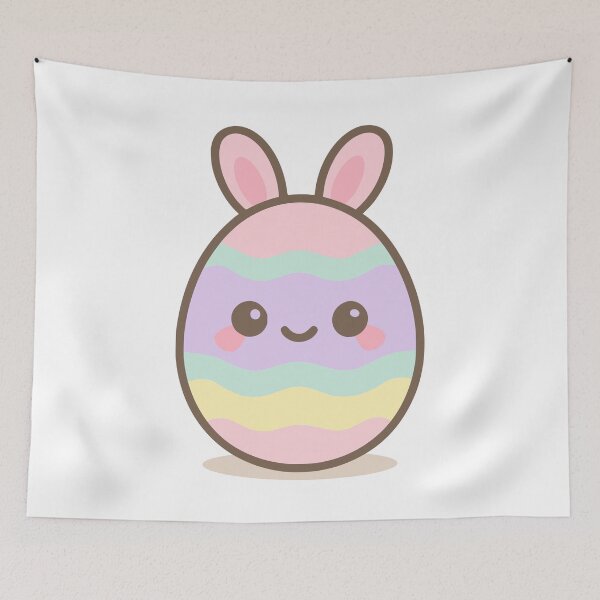 Item preview, Kawaii Easter Egg with Bunny Ears Cute Design designed and sold by FunFitLife Studio.
