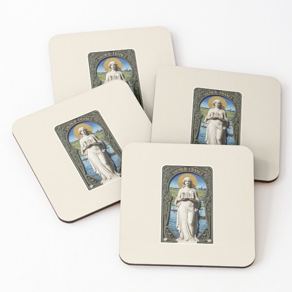 Item preview, Saumur France Art Nouveau Cathedral Mosaic - Vintage Mosaic Poster designed and sold by FrancophileFun.