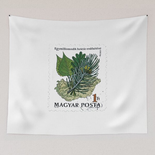 Item preview, Magyar Hungary Fern Leaves Vintage Postage Stamp designed and sold by red-amber65.