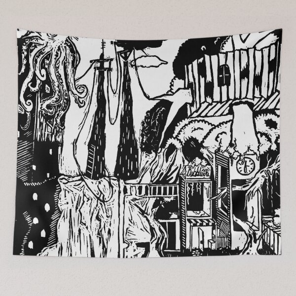 Item preview, screen printing and linocut printing designed and sold by Chaosvibe.