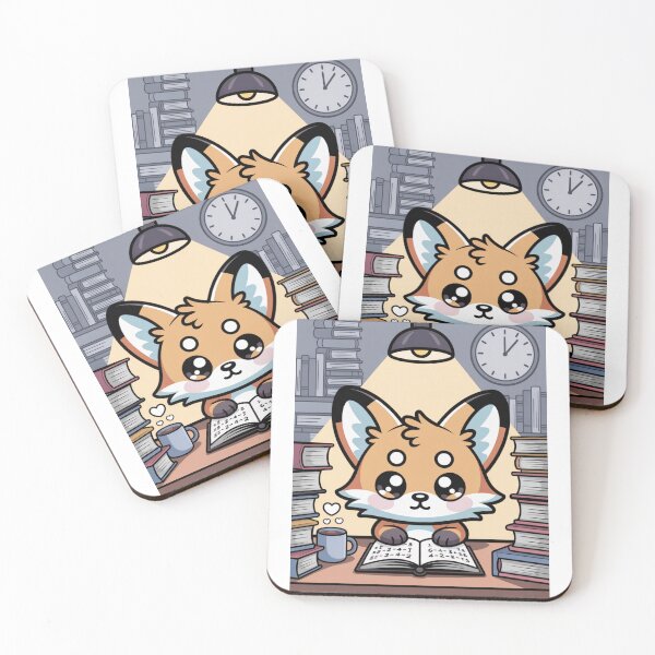 Item preview,  Kawaii Study Coffee Fox designed and sold by McVrax.