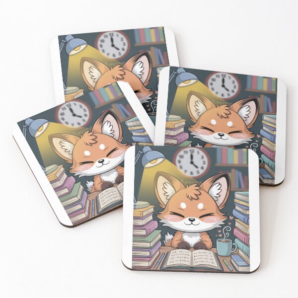 Item preview,  Kawaii Study Coffee Fox designed and sold by McVrax.