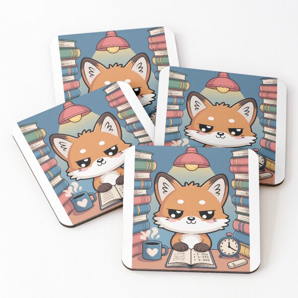 Item preview,  Kawaii Study Coffee Fox designed and sold by McVrax.