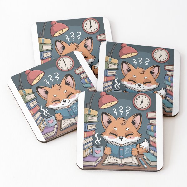 Item preview,  Kawaii Study Coffee Fox designed and sold by McVrax.