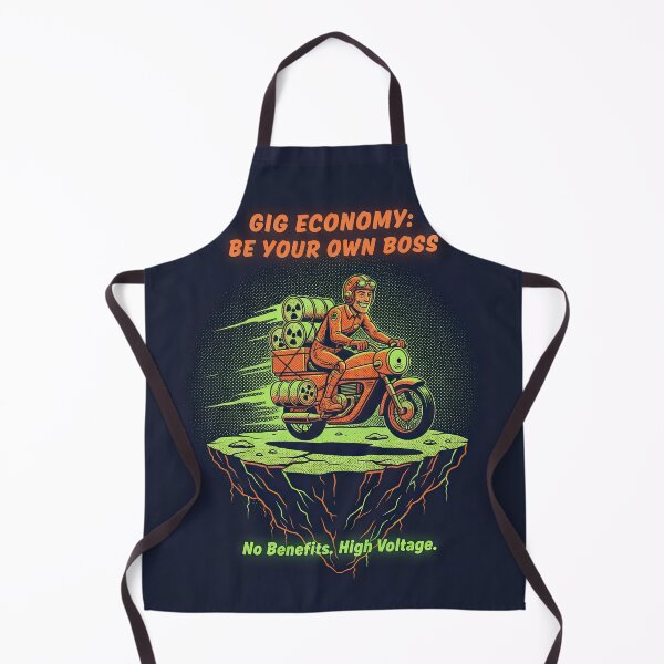 Item preview, Retro-Futuristic Gig Economy Satire with Dystopian Sci-Fi Humor designed and sold by SavinMercantile.