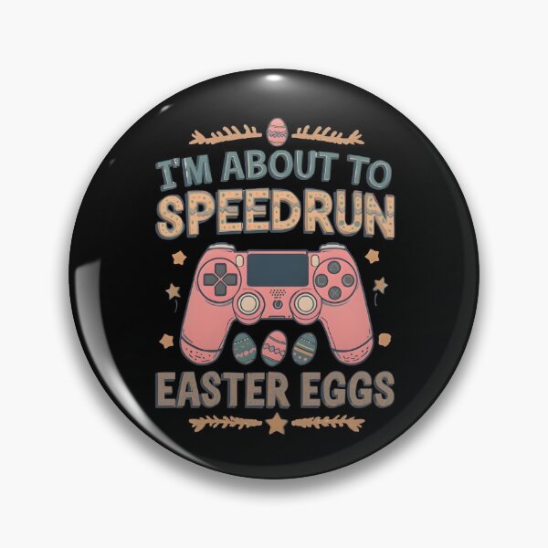 Item preview, I’m About to Speedrun Easter Eggs – Vintage Aesthetic Gamer Design designed and sold by PHRASEandSTYLE.