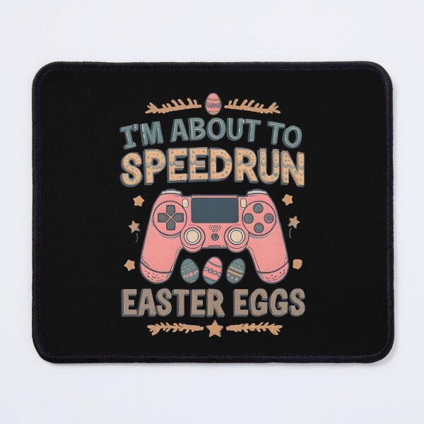 Item preview, I’m About to Speedrun Easter Eggs – Vintage Aesthetic Gamer Design designed and sold by PHRASEandSTYLE.