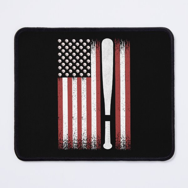 Aperçu de l'œuvre Modèle de batte de baseball drapeau américain créée et vendue par GetGoodFit.
