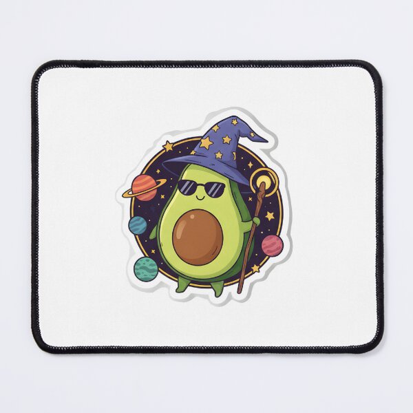 Item preview, The Cosmic Avocado Wizard - Magic Vibes designed and sold by RETRO MAGIC SHOP.